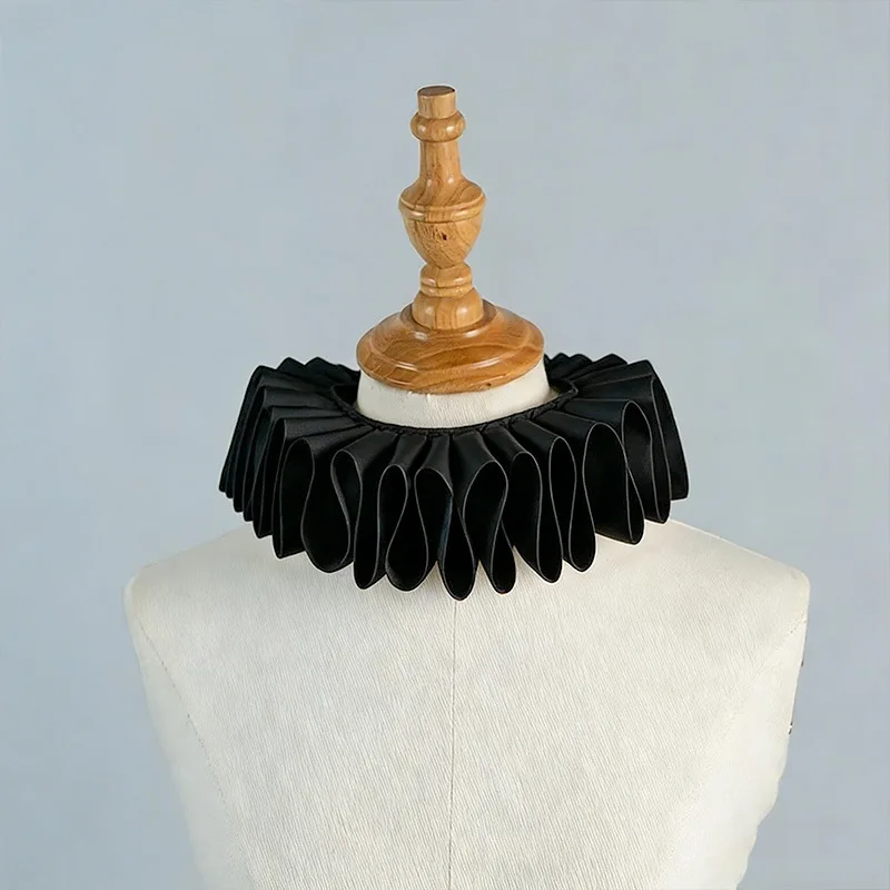 Renaissance Detachable Ruff Fake Collar Vintage Court Costume Accessory Cosplay Decor for Halloween Drama and Stage Performance