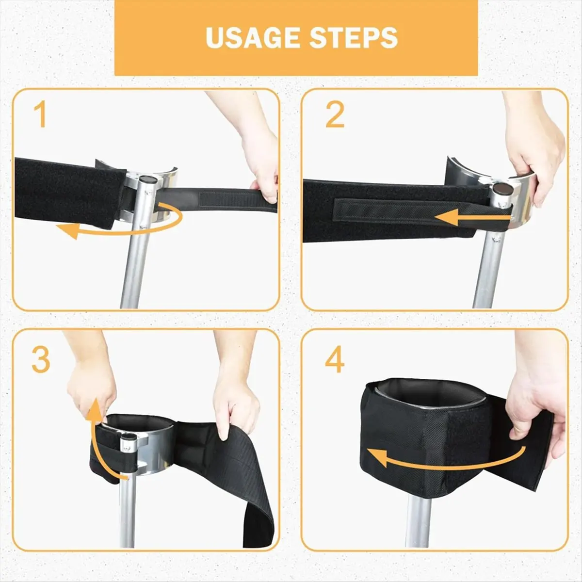 AA77 NEW  Metal Stilts Replacement Parts Kit for Drywall Stilts with Legs and Straps Arc Shaped Plates Stilts Accessories Set