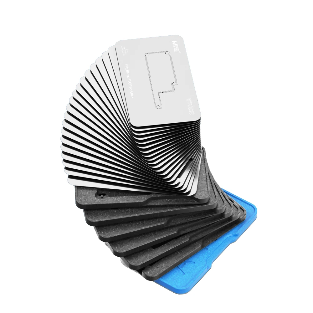 

19 IN 1 Precision Steel Mesh Integrated Tin Planter for iPhone X-16 Max Anti-Corrosion & Anti-Static Synthetic Stone Template