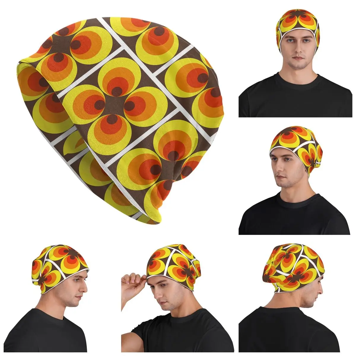 70s Coasters Skullies Beanies Hats Warm Autumn Winter Outdoor Cap Knitted Bonnet Caps for Unisex Adult