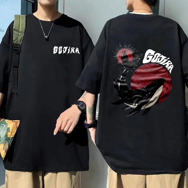 Rock Metal Band Gojira T Shirts From Mars To Sirius Flying Whales Aesthetic Graphic T-shirt Men's Casual Oversized Tshirt Tops