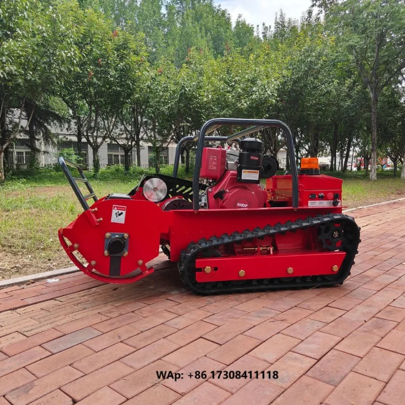 Industrial DIY   Lawn Mower Crawler All-Terrain Intelligent Remote Control 100L Grass Box Orchard Weeding Crusher Made
