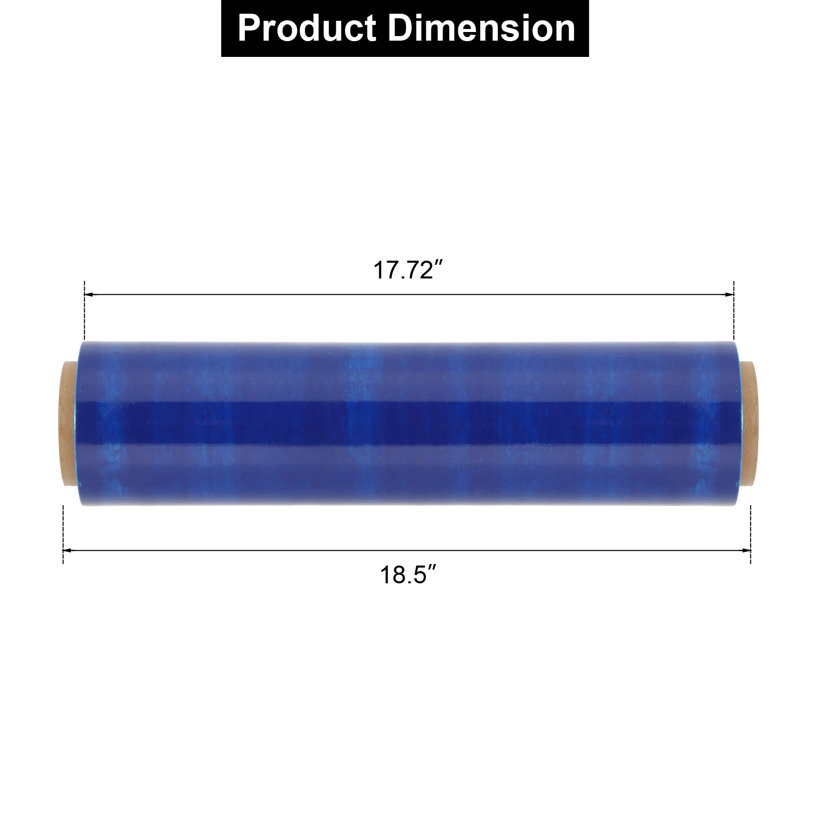 US Stock 18" x 1500' Calibro 80 4 rotoli Pellicola elastica per pallet Avvolgitore termoretraibile a mano 1500FT Blu