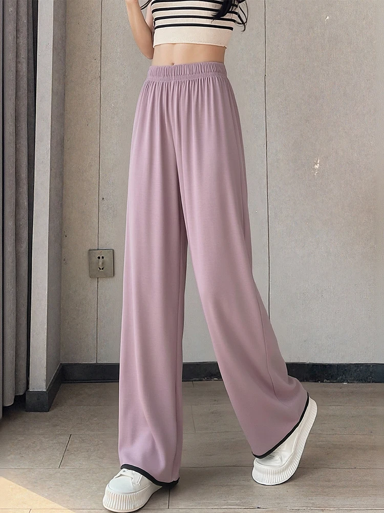 Loose Modal Wide Leg Pants Large Size Casual Trousers Thin Home Wear Sleepwear Ladies Comfortable Autumn Outfit Walking Pants