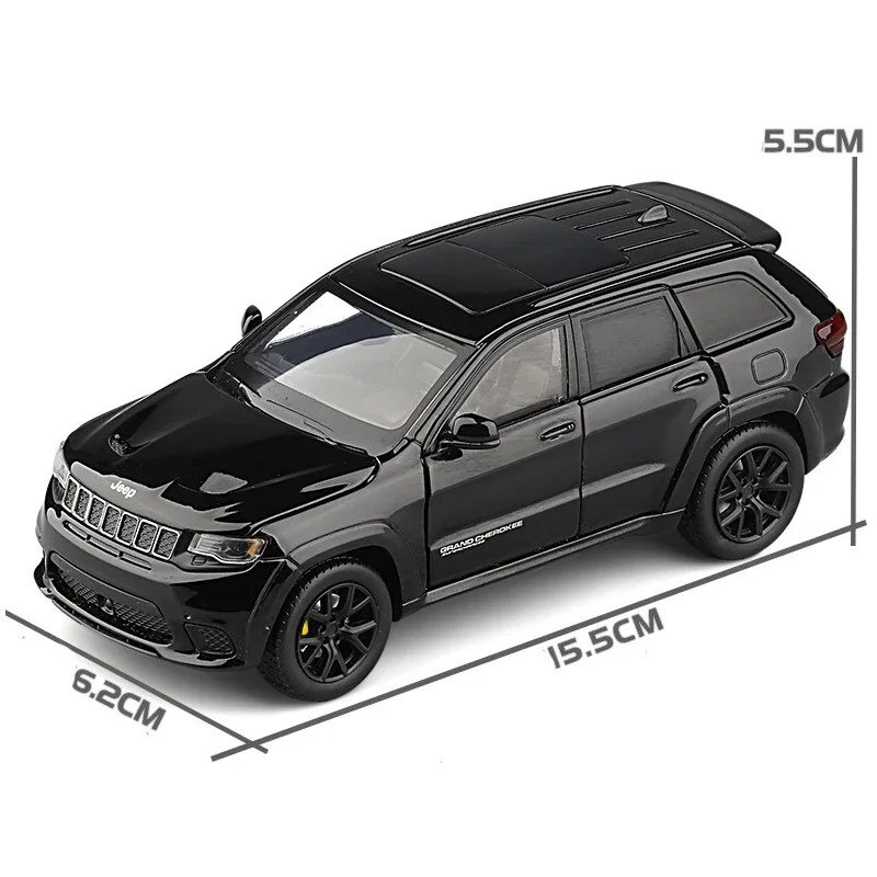 1:32 Jeep Grand Cherokee Track hawk Toy Off-Road Vehicles Alloy SUV Car Open Door Model Toys Kids Gift V219