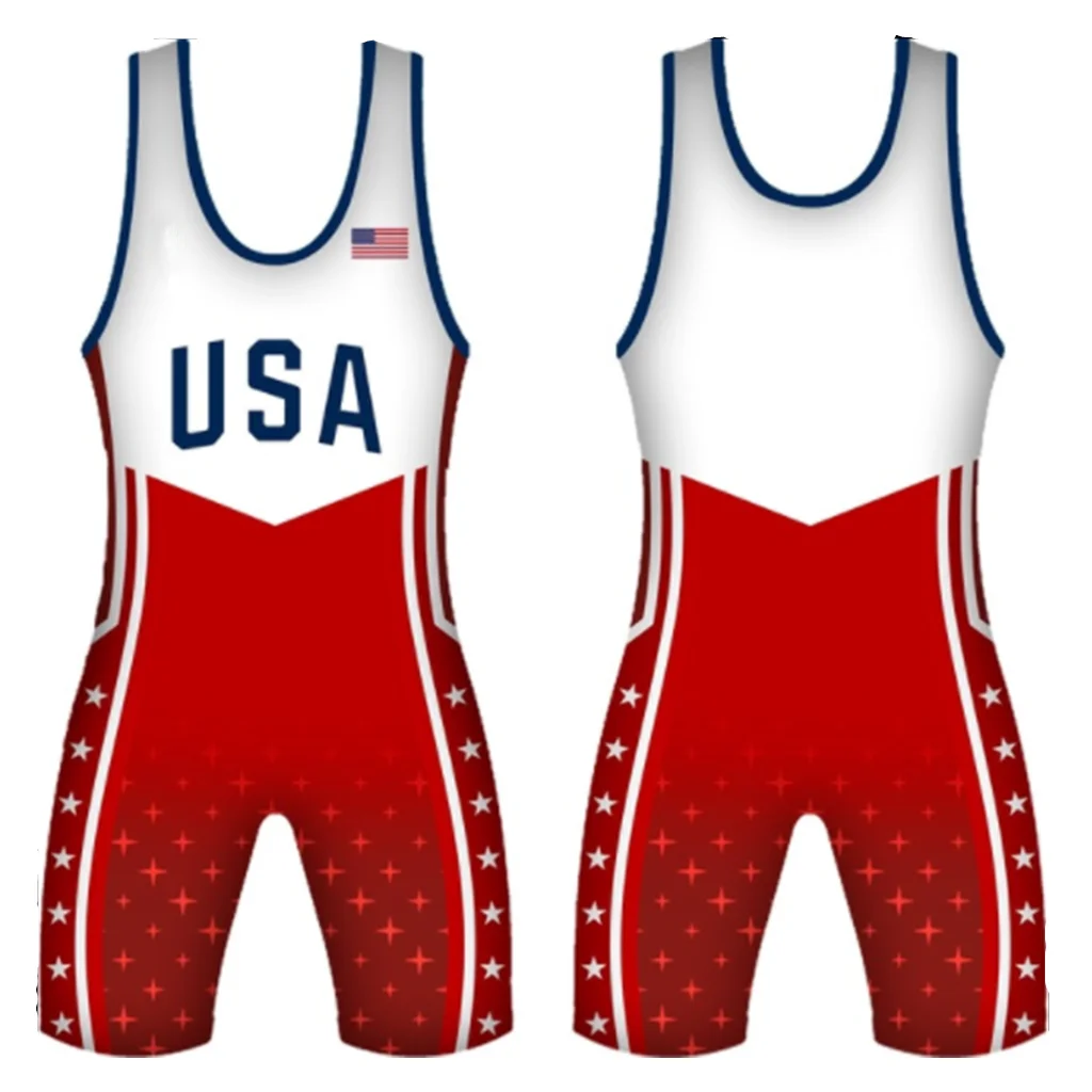 City Mens Wrestling Singlets Suit Boxing One-Piece Bodysuit Swim/Run Sleeveless Skinsuit Gym Sport Fitness Clothing Speedsuit