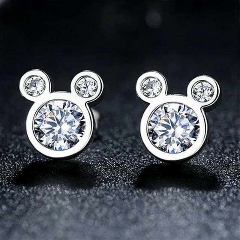 High Quality 925 Zircon Silver Plated Earrings Suitable for Girls, Children, Cute Women, Crystal Earrings, Jewelry, Gift Gold