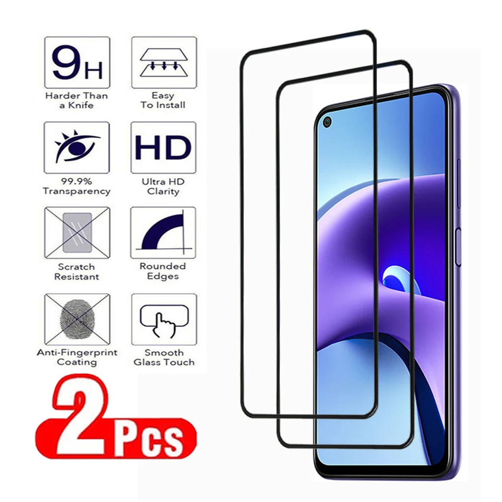 2Pcs Tempered Glass For Xiaomi Redmi Note 8 9 Pro Max Screen Protector For Redmi 8A 8T 9A 9T 9C NFC A1 A2 plus Transparent Film