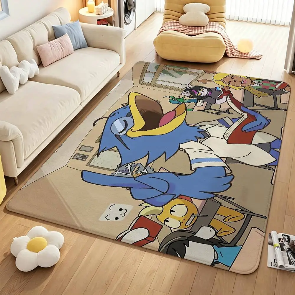 B-Berdly GAME D-Deltarune Indoor Short Plush Door Mat Anti-Slip Backing Soft Foot Mat for Entryway Bedroom