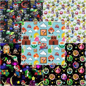 Nintendo Super Mario Bros. Cotton Fabric Set (4 store Yards) (Official)