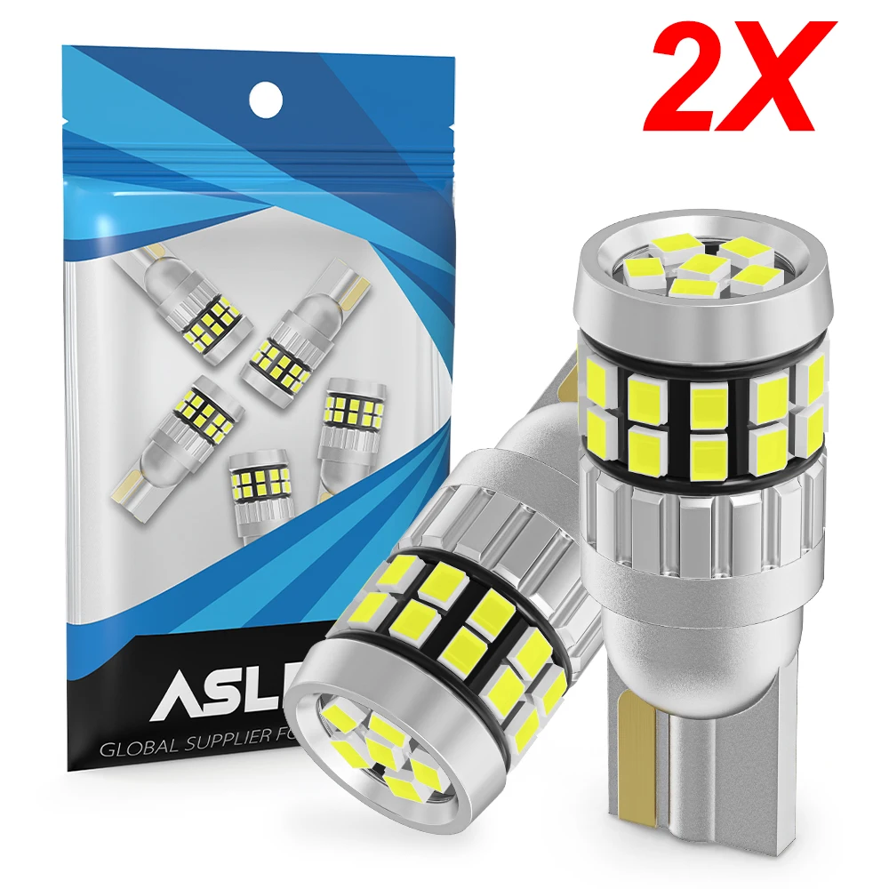 2pcs T10 LED W5W Bulb Car Interior Light High Power 2016 30SMD Canbus No Error License Plate Lamp Truck Lamp Parts 12V 24V White