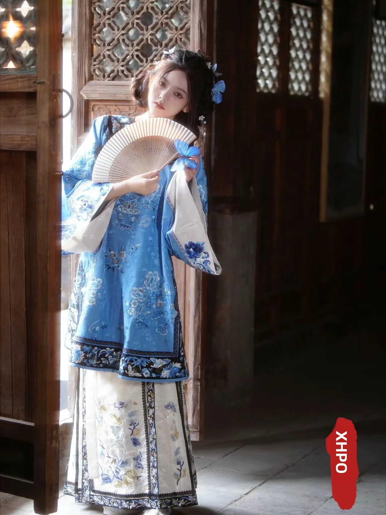 bleu-qing-dynas-femmes-hanfu-ensemble-rond-ne-angle-fente-national-sle-dame-vetements-traditionnel-chinois-costume-ensemble