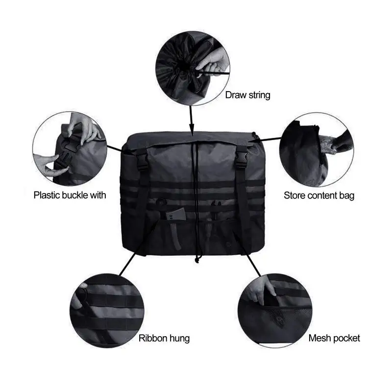 Spare Tire Storage Bag Large Capacity Car Trash Bag Outdoor Backpack Cargo Spare Tire Waterproof Spare Tire Garbage For Vehicles