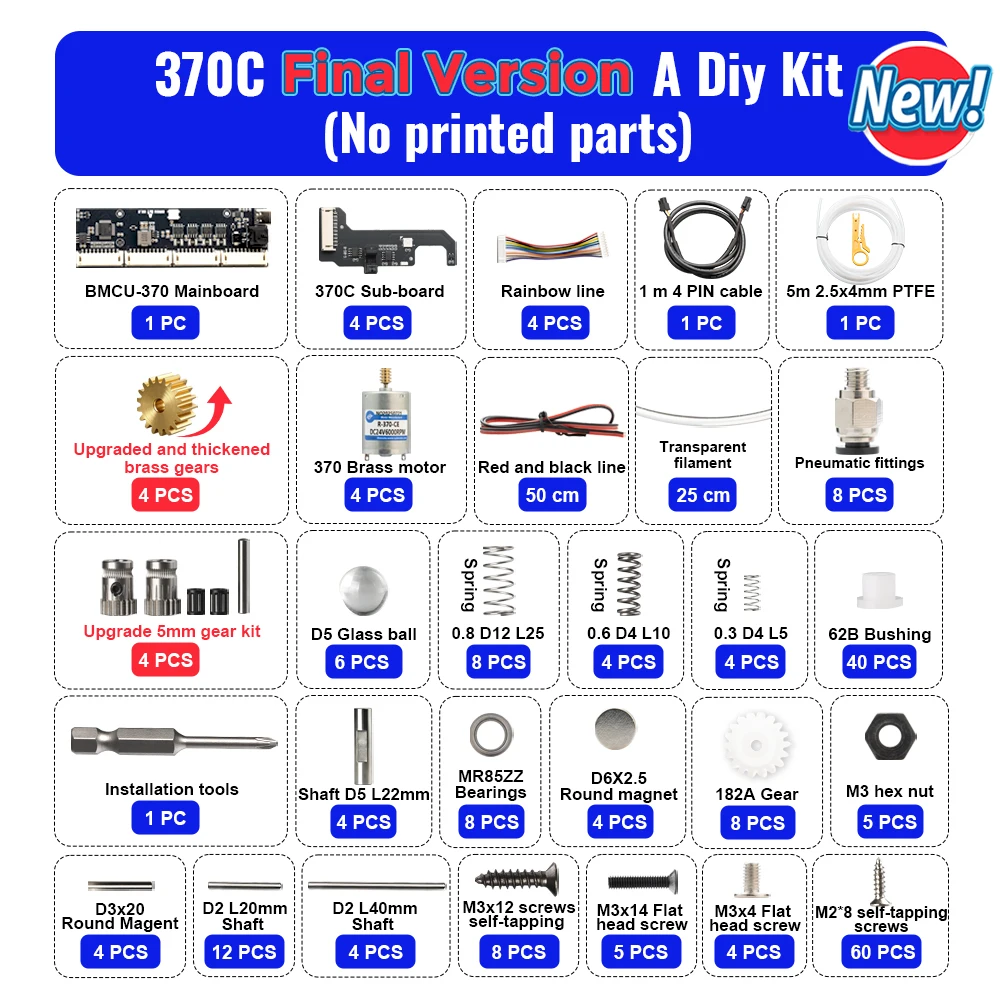 BLV ® BMCU Final 370C DM 完璧版、高トルク、A1、A1 Mini、X1、P1に