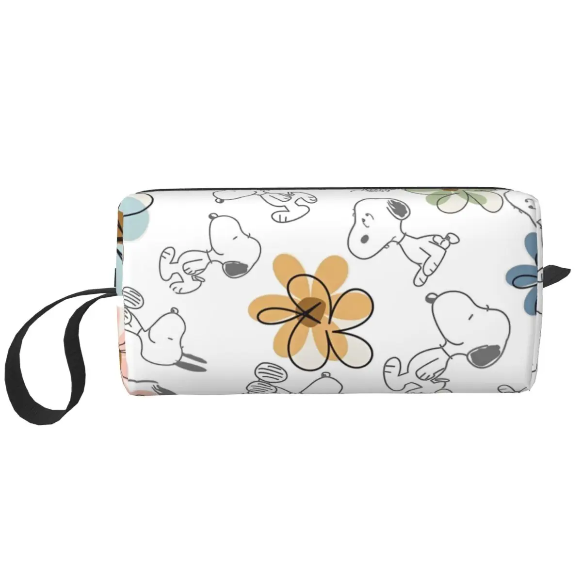 

Snoopy Floral Makeup Bags Cartoon Men Cosmetic Bag Trendy Waterproof Pouch for Purse Storage
