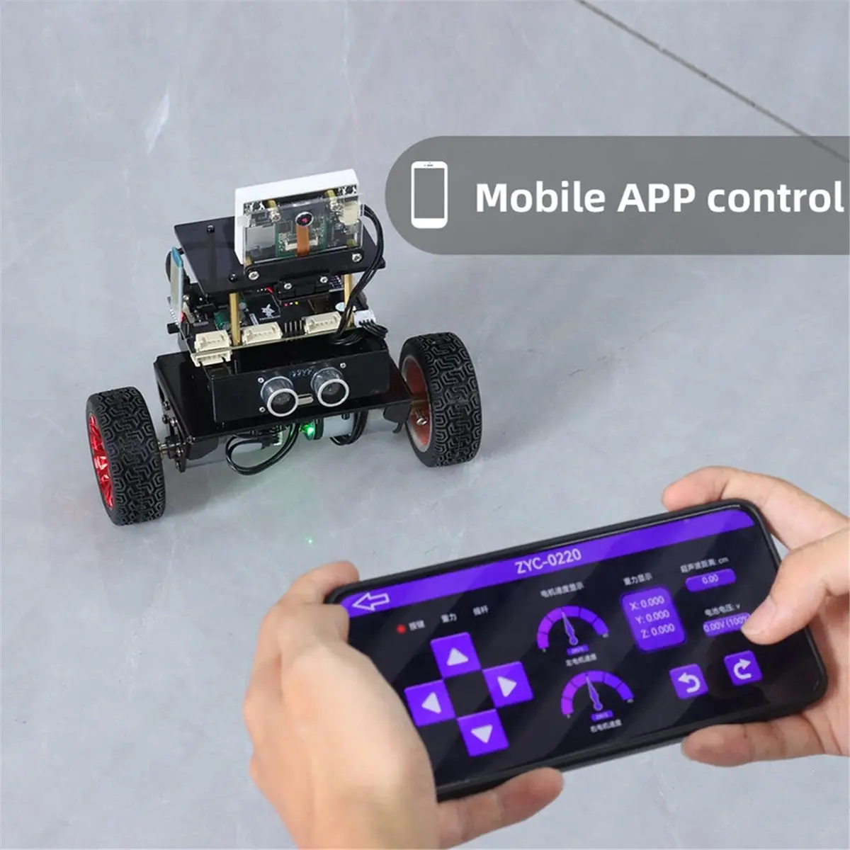 STM32 Balanced Vision Robot Learning Kit Featuring K210 Module for Color Recognition and QR Code Control