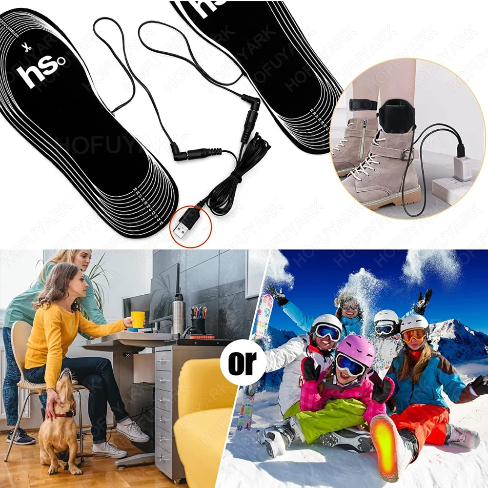 USB Heizung Warme Einlegesohlen für Schuhe Männer Frauen Winter Sneaker Schuhsohle Füße Wärmer Socken Pads Batterie Elektrisch beheizte Schuh Einlegesohle