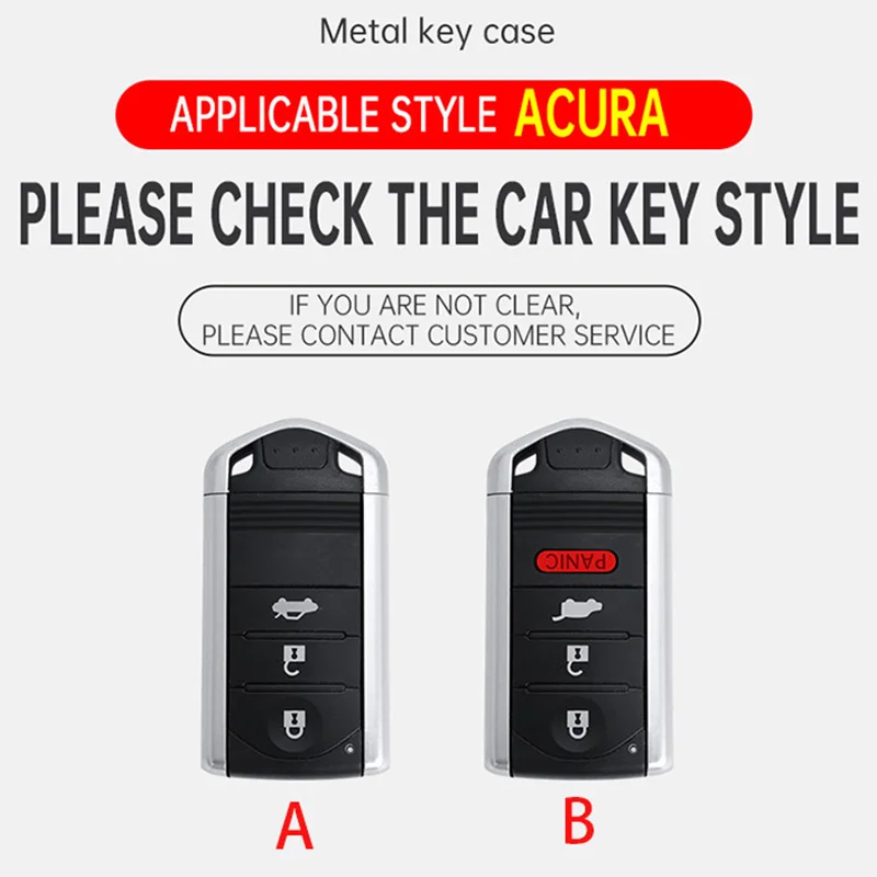 Zinc Alloy Car Remote Key Case Cover Fob Holder Shell For Acura ILX MDX ZDX RDX TLX RL TL 2009 2010 2011 2012 2013 2014 2015 view 3
