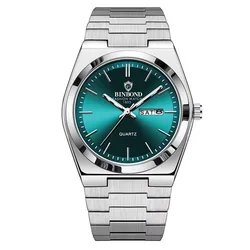 UTHAI W004 Men's Watch Stainless Steel Double Calendar Waterproof Men's Business Leisure Fashion Quartz Watch Light Luxury Brand