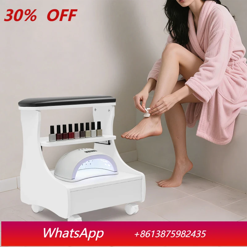 

Removable Foot Bath Stool，with Wheels and Drawer，Foot Rest Pedicure Funiture, for Foot Baths