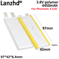 3.8V Battery Cell for DJI Phantom 3 Drone PH3 3P/3S/3A/3 SE 4K Li-Po 15C High Rate Rechargeable 4500mAh 844297 784399