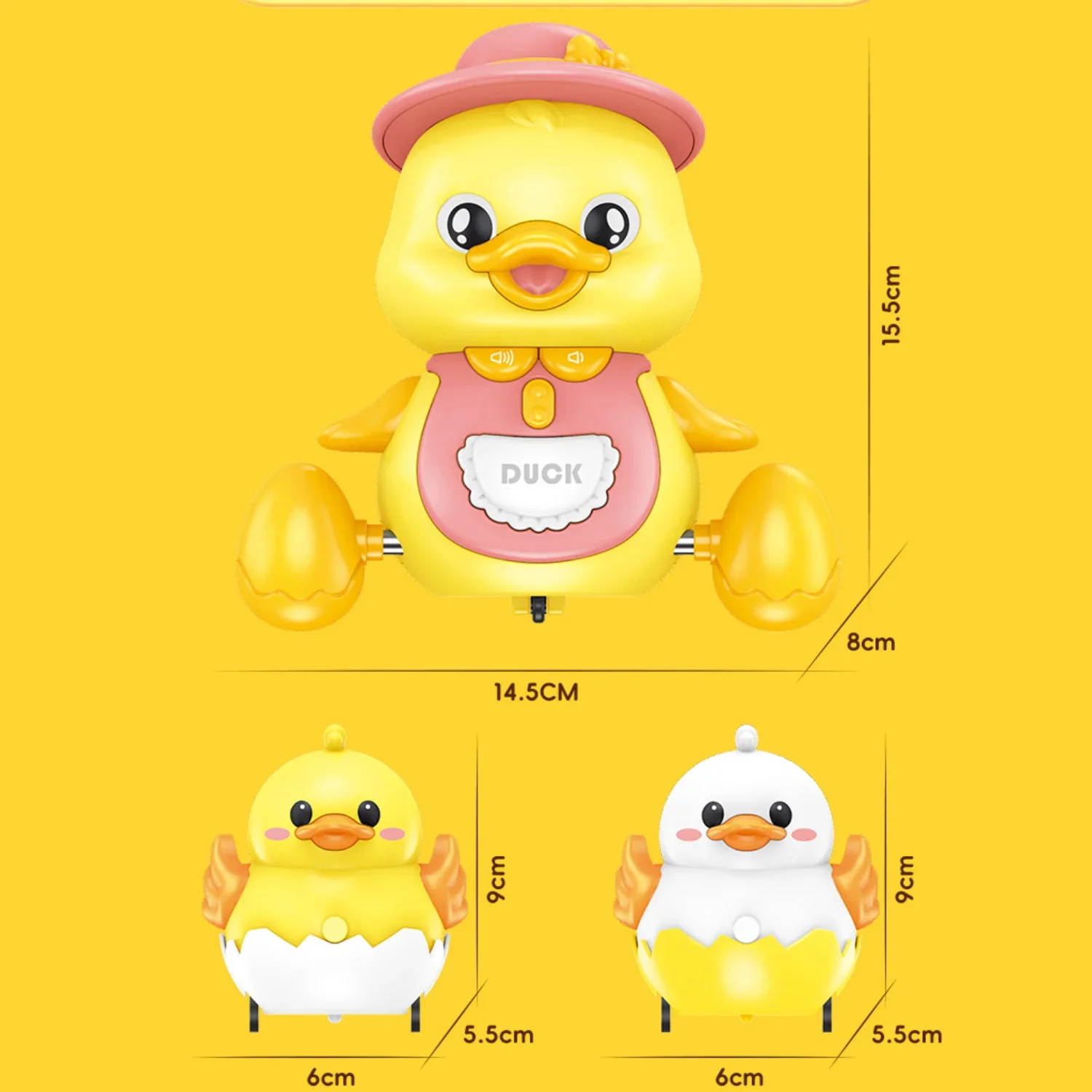 Brinquedos rastejantes aprendizagem precoce interativo rastejando luz noturna presentes para meninos meninas dança musical pato conjunto crianças