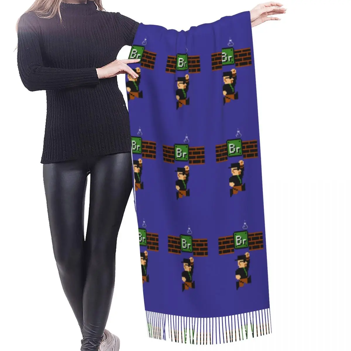 Custom Print Jump Breaking Bad Scarf Men Women Winter Warm Fashion Versatile Gift Female Scarves Walter White Shawl Wrap