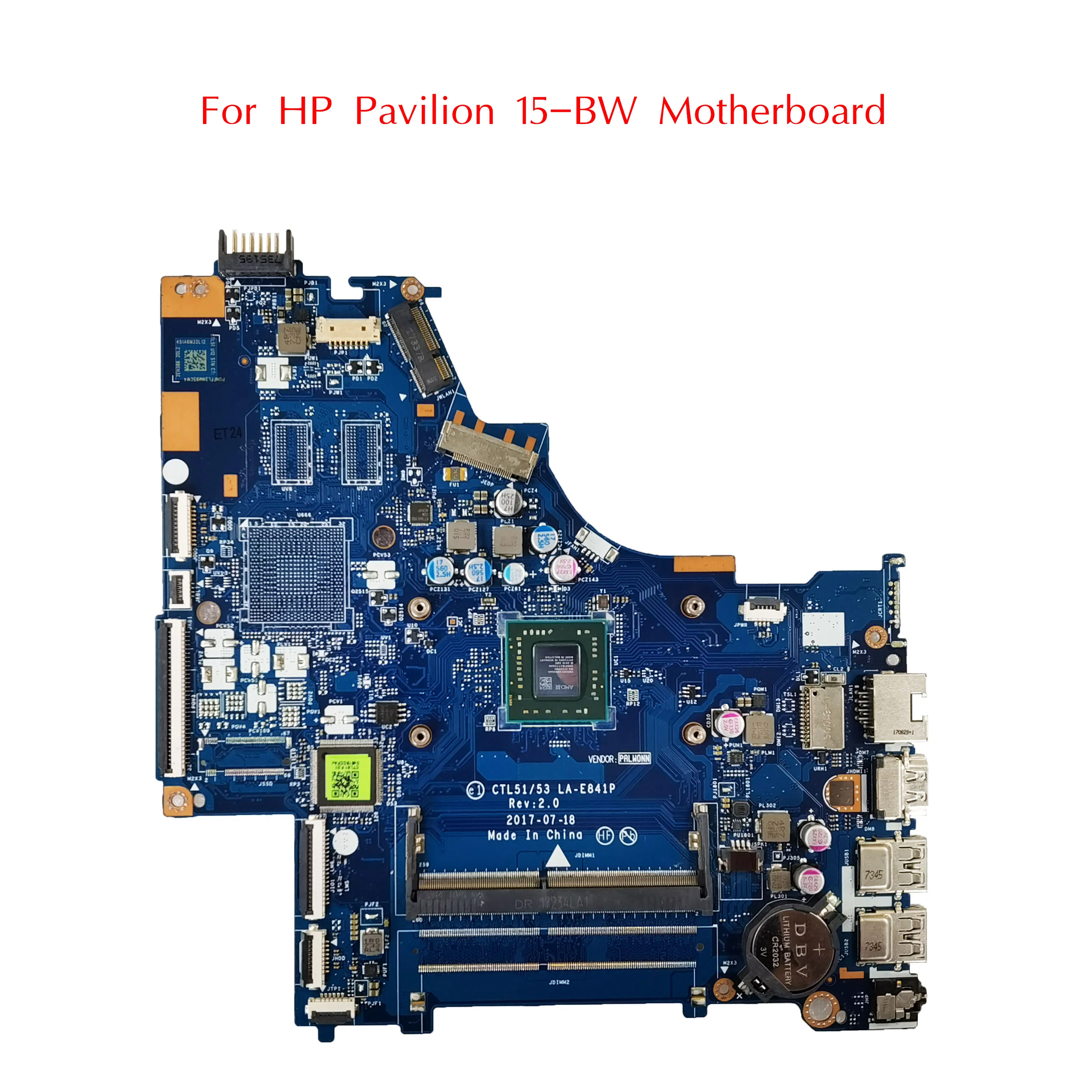 

924721-601 используется для материнской платы HP Pavilion 15-BW 924721-001 LA-E841P с AMD E2-9000 UMA DDR4 100% протестирована