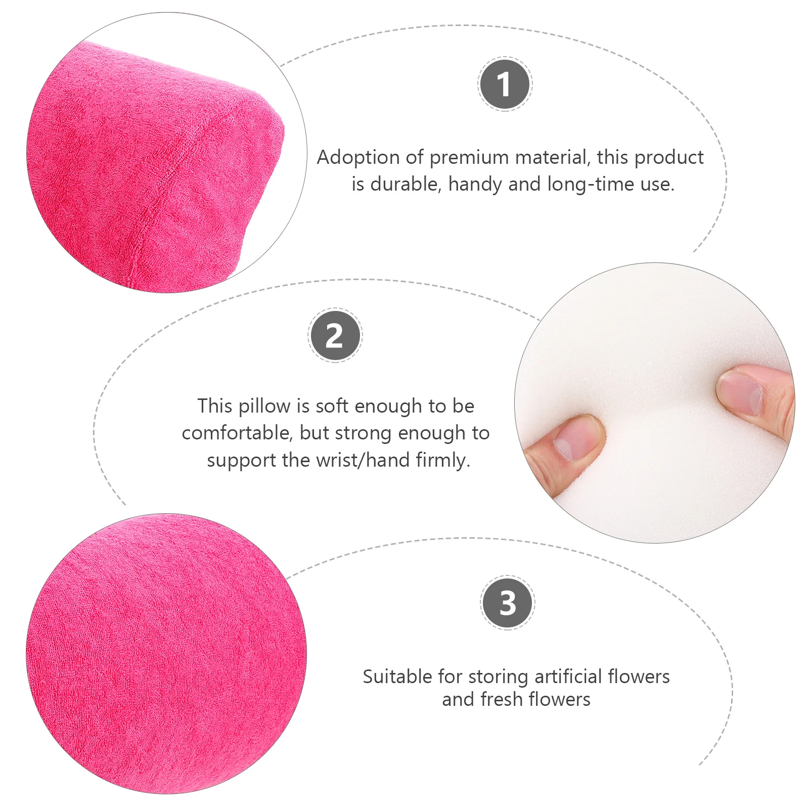 

Portable Nail Art Hand Holder Comfortable Wrist Cushion for Manicure Support Lightweight Soft Material Perfect for Nail