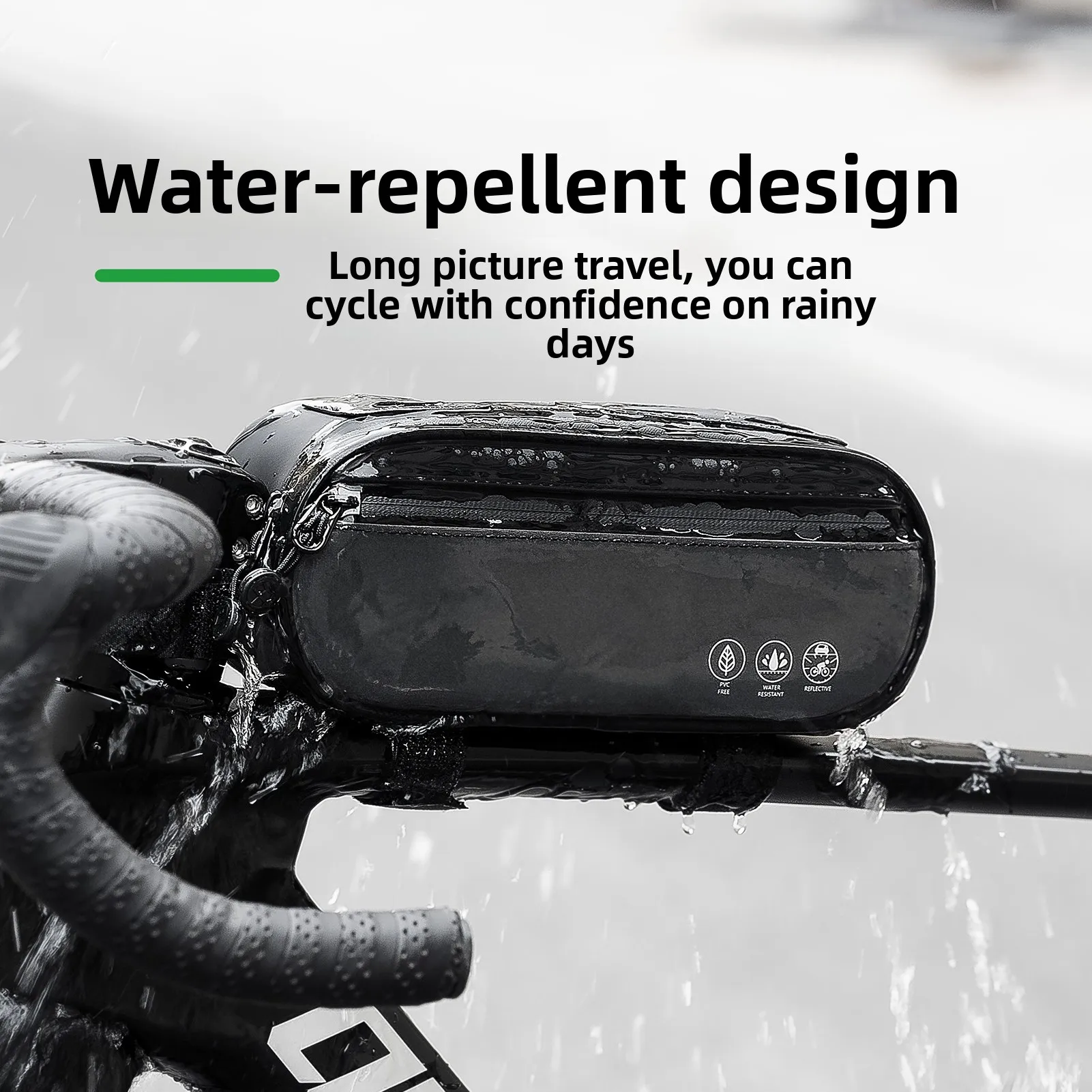 

OFFBONDAGE Bicycle Bag Bike Top Tube Bag Front Bag Pannier Cycling MTB Road Bike Handlebar Bag Waterproof Frame Bag Reflective