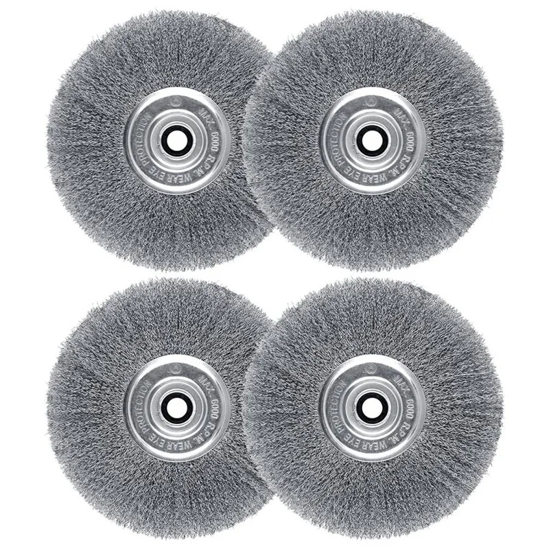 8-Inch Wire Wheel For Benchtop Grinders, Efficient At Cleaning Rust From A Variety Of Automotive Parts & Engines-AT64