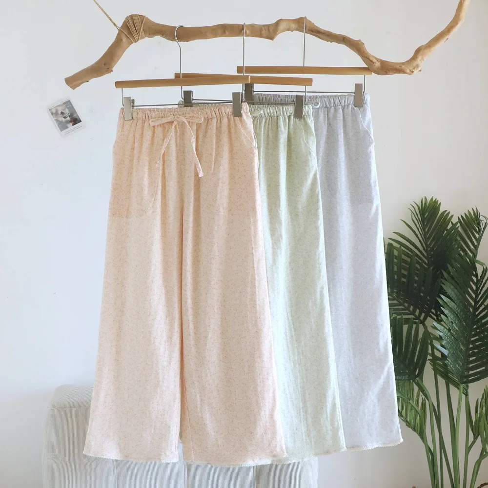 

Summer Pajamas Pants Night Wear For Ladies Spring Summer Floral Sleepwear for Sleeping Pants Lounge Wear Women's Loungewear