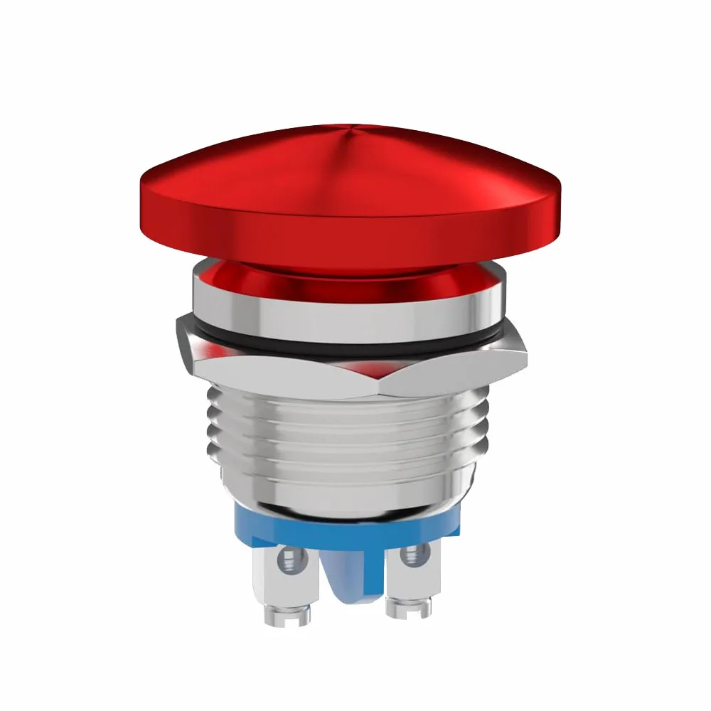 

Big Red Green Waterproof Self-reset Self-locking car switch 4PCS 16/19/22mm Metal Mushroom Head Push Button Switch
