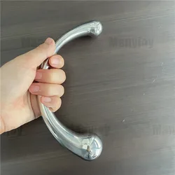 Double Ended Stainless Steel G Spot Massage Stick Pure Metal Penis G-Spot Stimulator Anal Plug Dildo Sex Toys for Women Men