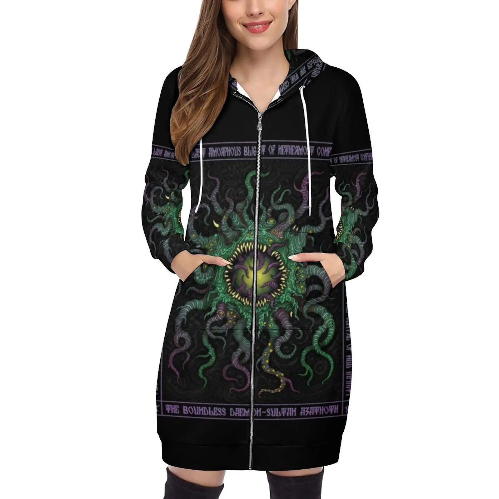 

Azathoth Icon-Azhmodai 2020 Oversized Hoodie Women Drawstring Sweatshirts Personality Loose Hooded Sweatshirt Fashion Hp