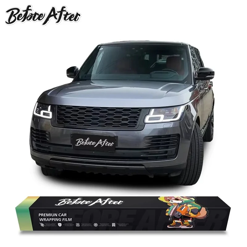 

5x59ft Custom Car Wrap Waterproof Matte Gloss Metallic Grey Air Bubble Self Wrap Glossy Metallic Graphite Grey Car Wrap Vinyl