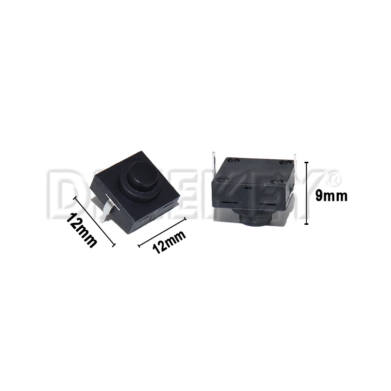 10PCS Flashlight Button Switch 1A 30V CB-1212-112D 2Pin Ultra-Thin Middle Of The Feet 12X12X9.4MM
