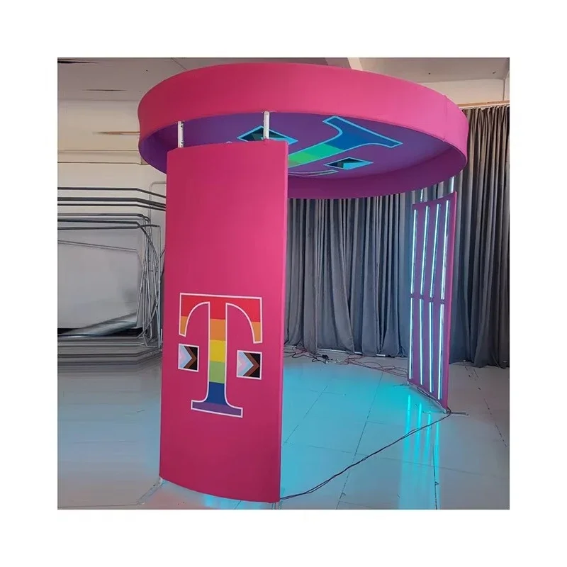 2025 New design 2m snowball activity semicircular 360 inflatable photo booth outdoor birthday wall