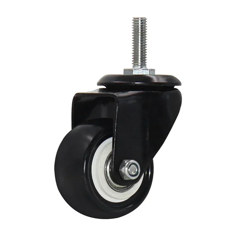 4pcs 2 inches 50mm Heavy Duty 180kg Black Swivel Castor Wheels Trolley Furniture Caster Rubber