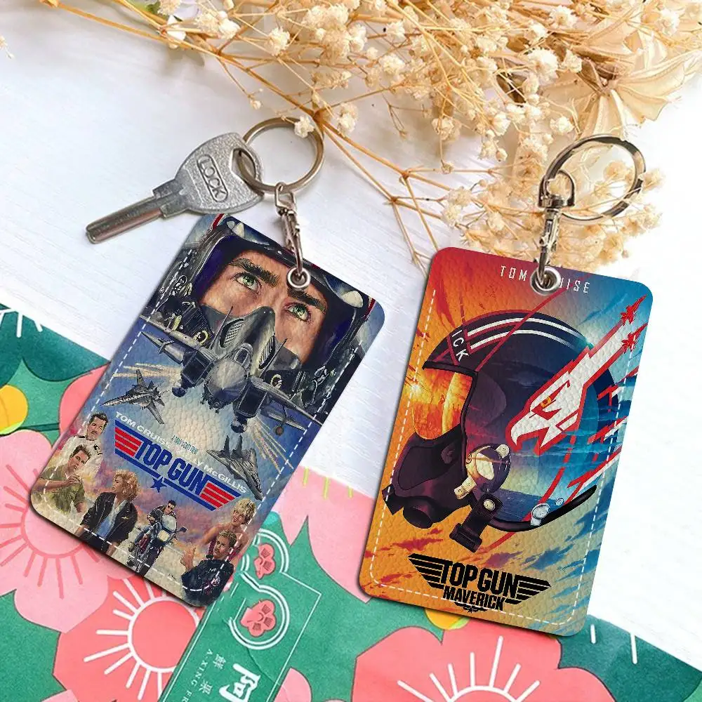 2022 Top Gun Maverick Modern Bank Card,Subway, Bus Card Holder Keychain Key Ring Door Access Tags ID Card Case Keychain Access