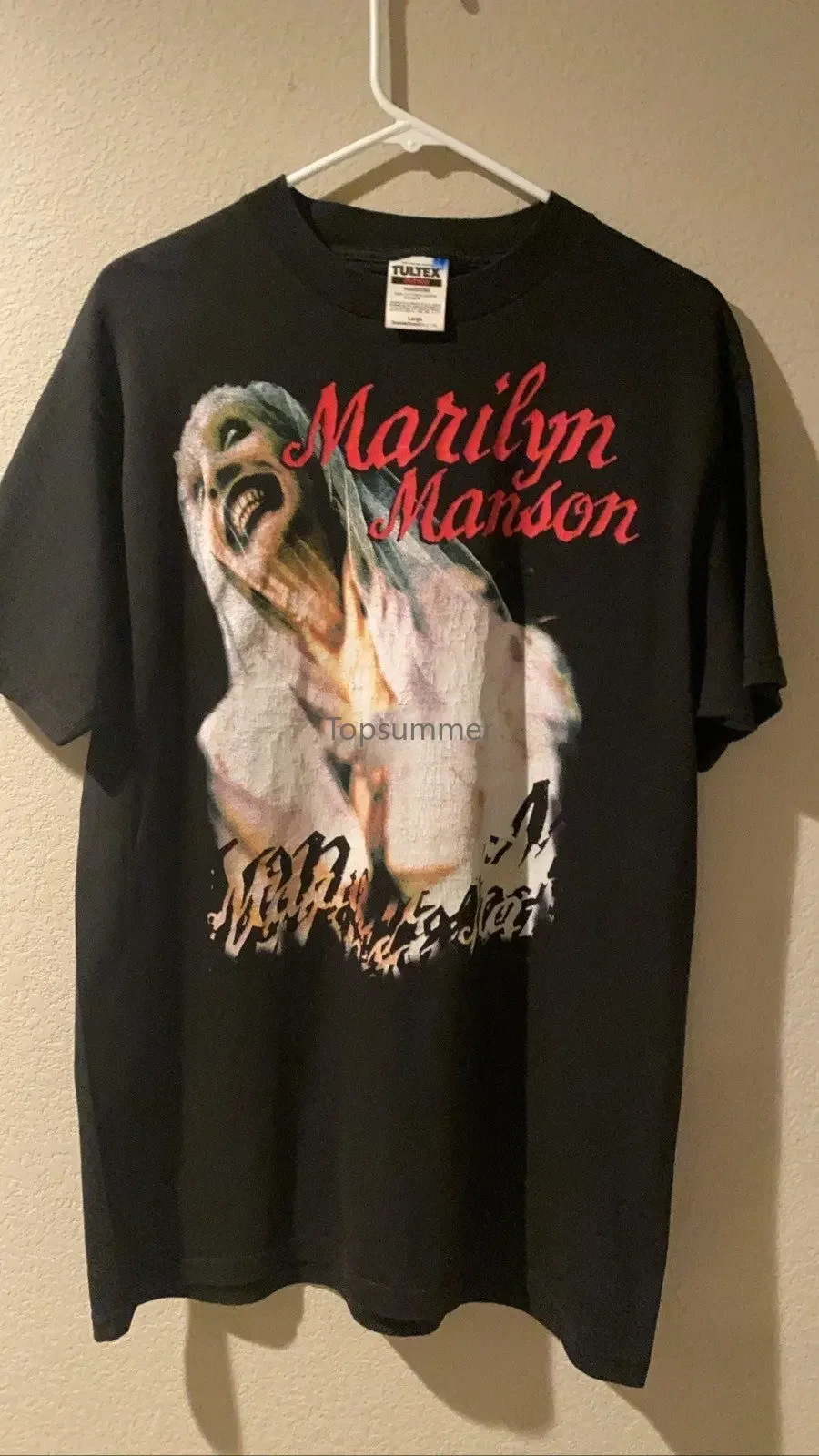 Men T Shirt Marilyn Manson ‘Sweet Dreams’ Shirt Funny Graphic Tees Shirts Mens Tshirts Cotton Black Tee Shirts for Men