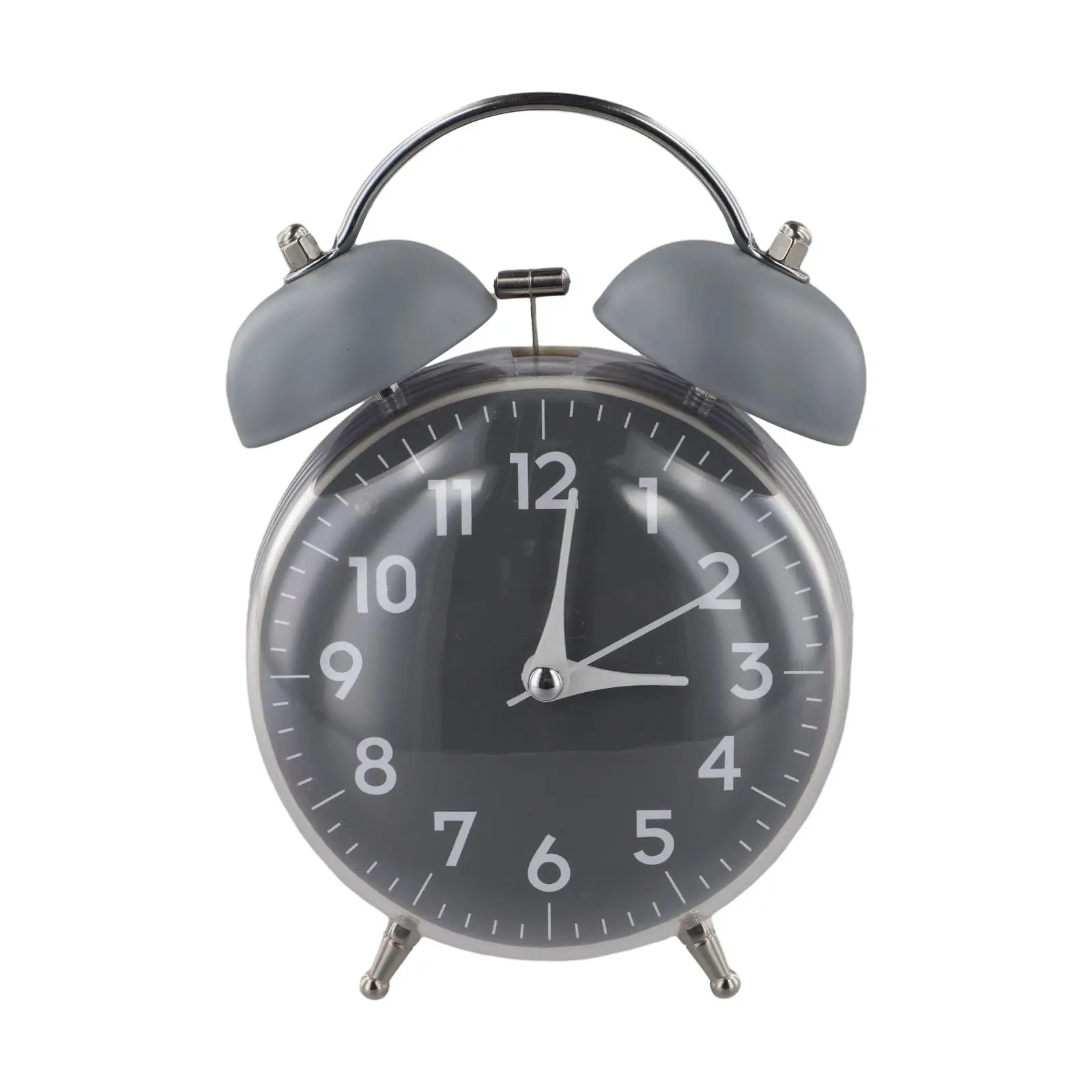Silent Metal Alarm Clock Alarm Clock Light Red Silent Operation Clock Energy Efficient Battery Use Portable Clock For Travel