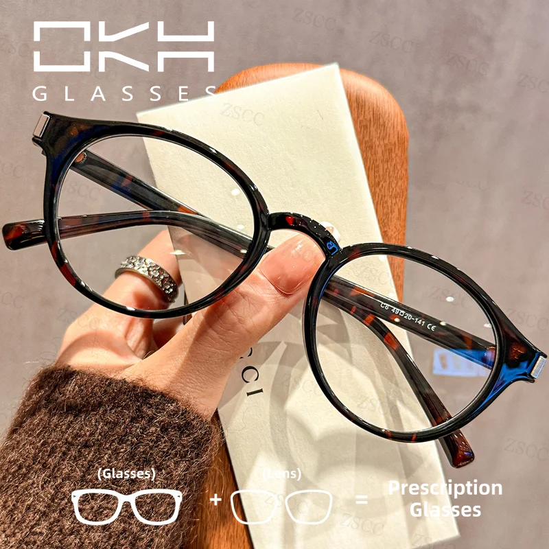 

OKH модные ретро TR мужские и женские очки с защитой от синего света, очки для близорукости, очки по рецепту для чтения