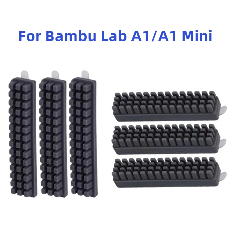 Nozzle Brush for Bambu Lab A1 Wiper Silicone Brush Hotbed Mounted Scrubbers for Bambulab A1 Cleaning Tool 3D Printer Accessories