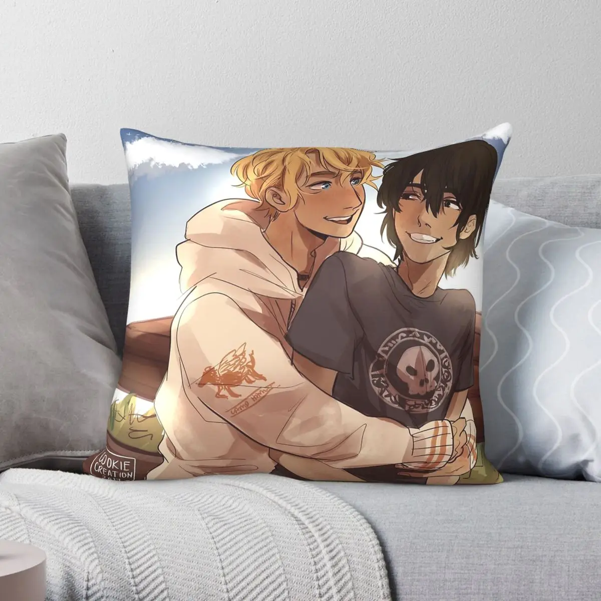Will Solace Nico Di Angelo Pillowcase Polyester Linen Velvet Creative Zip Decorative Car Cushion Cover