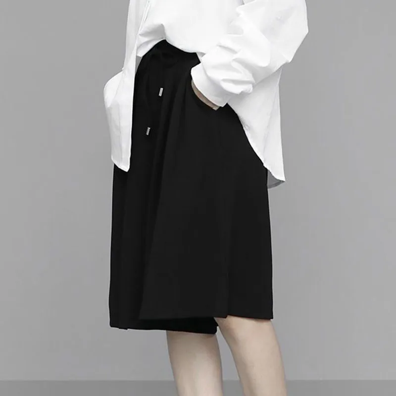 Gidyq Women High Waist Sport Shorts Oversize 5Xl Korean Casual Streetwear Loose Wide Leg Pants Fashion All Match Female Shorts
