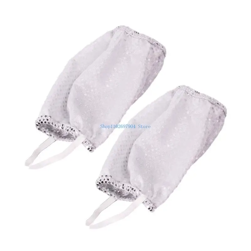 N7YF Sequins Legwamer Long Leg Socks Elastic Cuffs Leg Warmers Glitter Leg Sleeve 80 Raves Foot Cover Gaiters