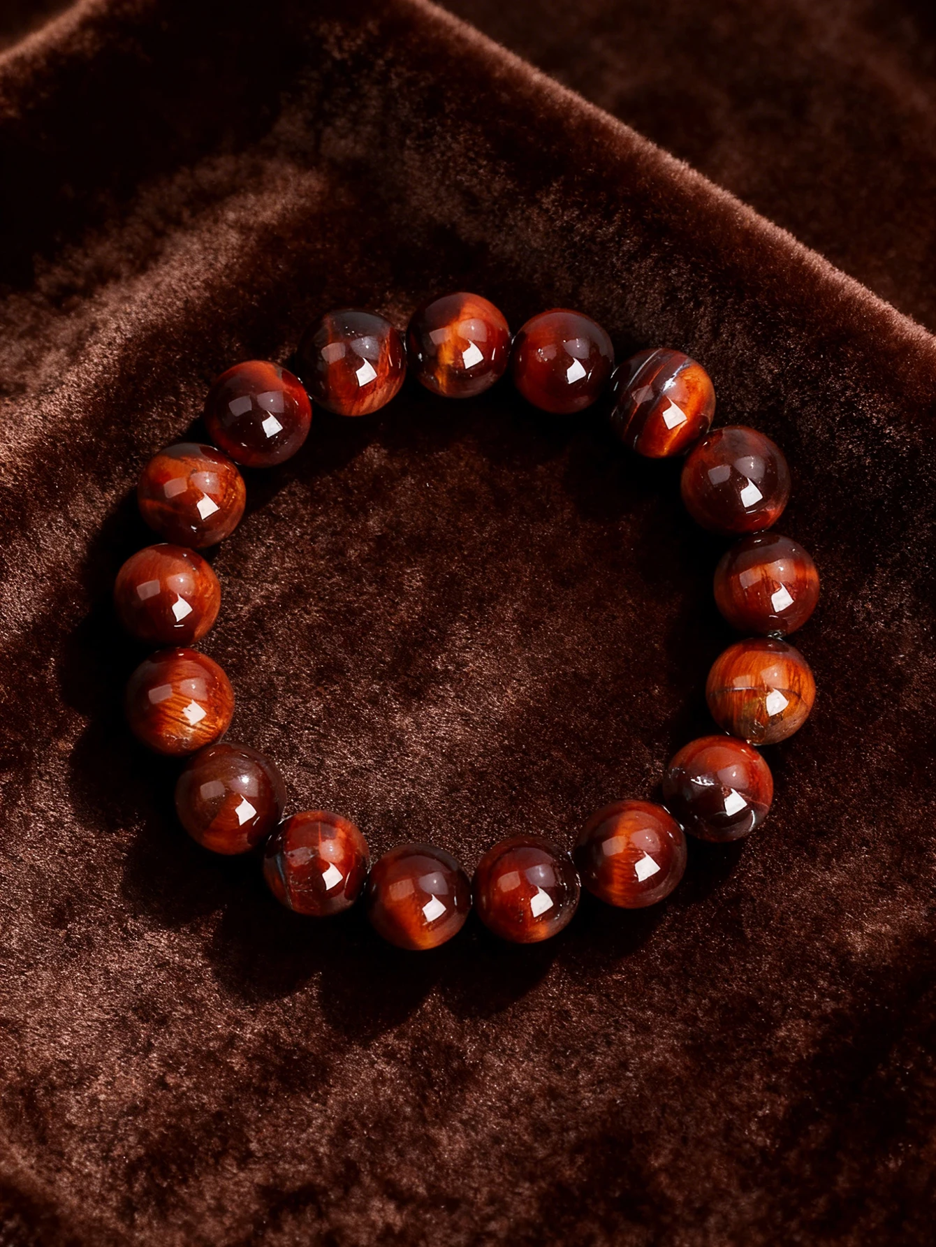 

Natural Stone Bracelet Red Tiger Eye Beaded Stretch Bracelet for Energy Protection Courage Reiki Healing Charm Spiritual Jewelry
