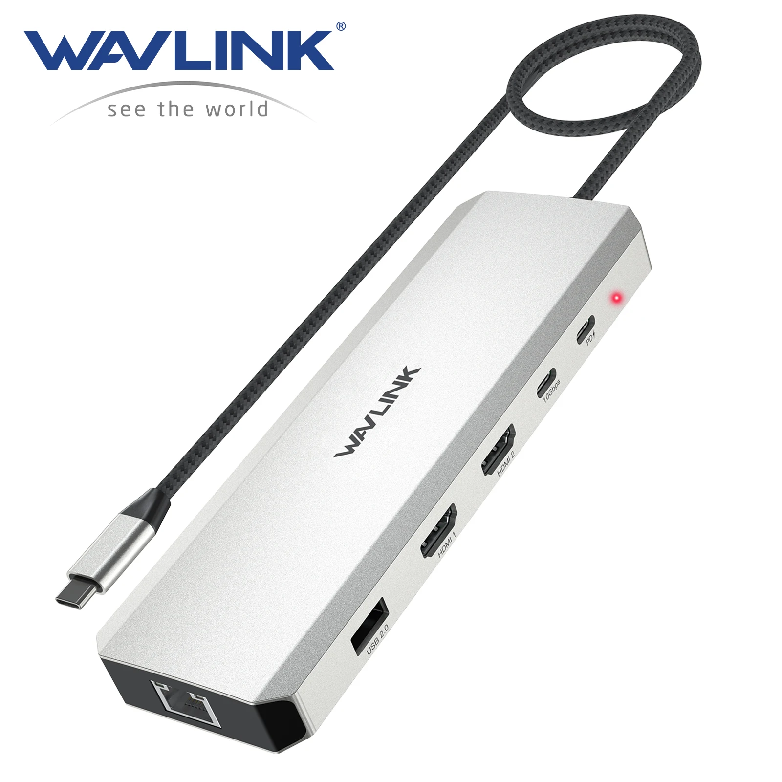 WAVLINK Dual 4K Display Hub 10-in-1 10G Laptop Docking Station Multiport Adapter with HDMI 100W PD IN for Mac/Dell/HP/Lenovo