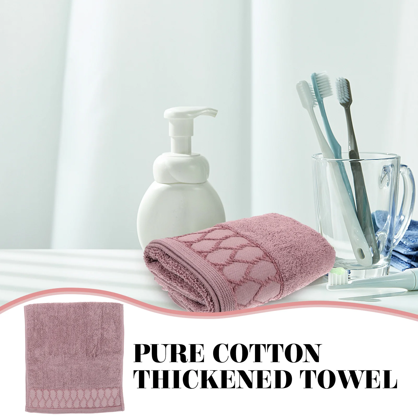 

10 Pieces Face Washing Towel Set Long-Staple Cotton Absorbent Washcloth for Adult Reusable Soft Towels for Hands and Face Gentle